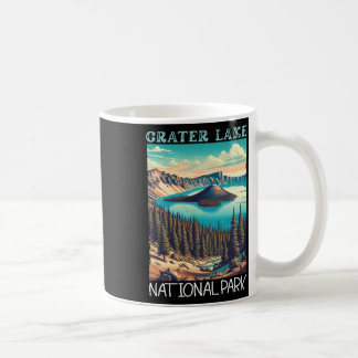 Taza De Café Parque Nacional Crater Lake Retro Camping Senderis