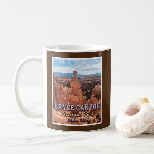 TAZA DE CAFÉ PARQUE NACIONAL DE BRYCE CANYON - UTAH EE.UU. (Con donut)