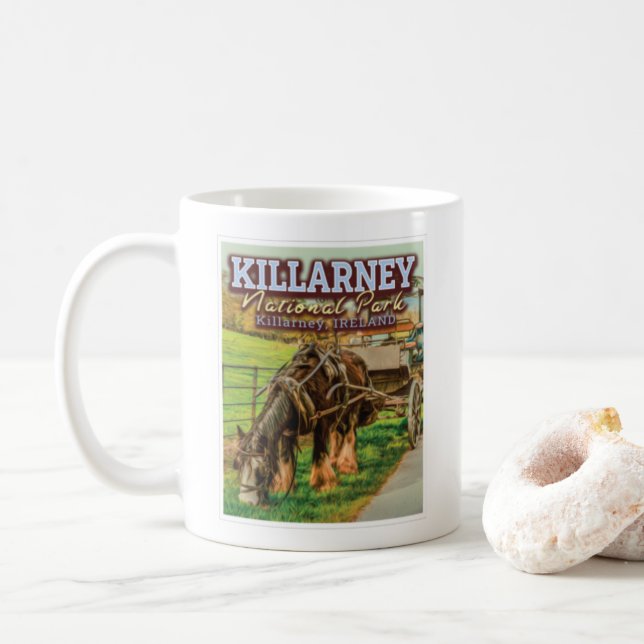 TAZA DE CAFÉ PARQUE NACIONAL DE KILLARNEY - KILLARNEY IRLANDA (Con donut)