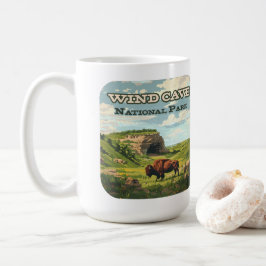 Taza De Café Parque nacional de la Cueva del Viento Bison Dakot