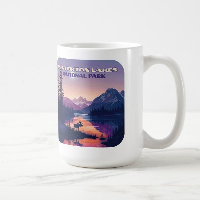 Taza De Café Parque nacional de los Lagos de Waterton Canadá Al (Derecha)