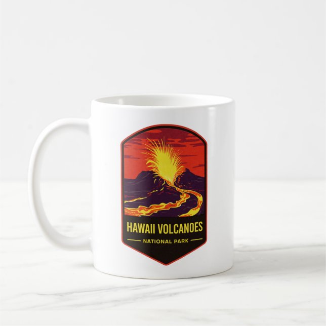 Taza De Café Parque nacional de los Volcanes de Hawái (Izquierda)