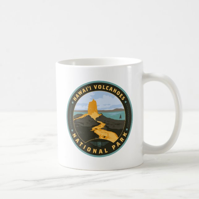 Taza De Café Parque nacional de los Volcanes de Hawái (Derecha)