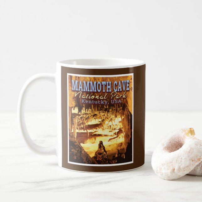 TAZA DE CAFÉ PARQUE NACIONAL DE MAMMOTH CAVE - KENTUCKY USA (Con donut)