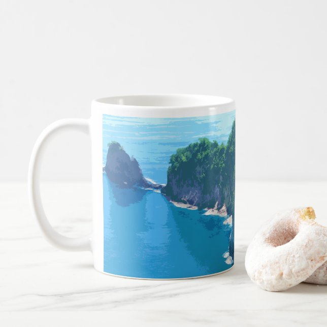 TAZA DE CAFÉ PARQUE NACIONAL DE SAMOA AMERICANA - SAMOA ESTADOU (Con donut)