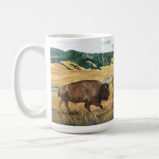 Taza De Café Parque nacional de Yellowstone del bisonte del