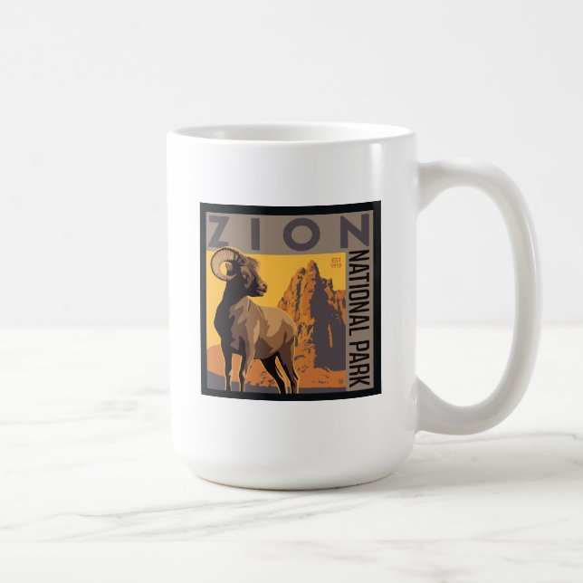 Taza De Café Parque nacional de Zion | Ram (Derecha)