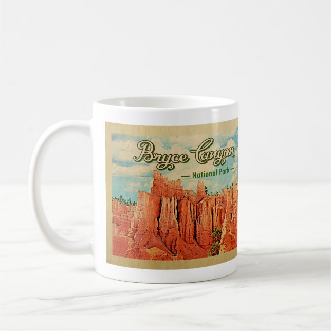 Taza De Café Parque nacional del Cañón Bryce Viajes de época (Izquierda)