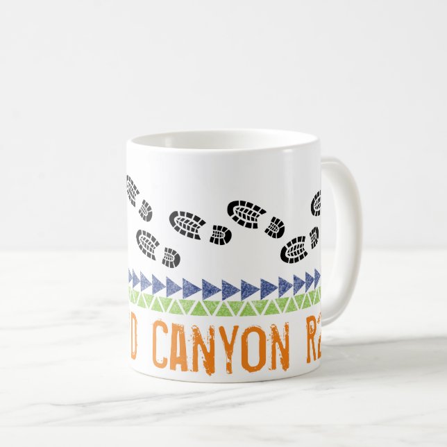 Taza De Café Parque nacional del Gran Cañón, botes de senderism (Anverso derecho)