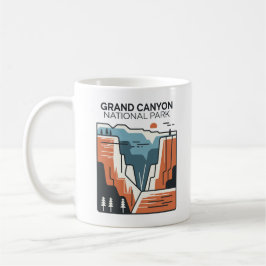 Taza De Café Parque nacional del Gran Cañón Ilustracion abstrac