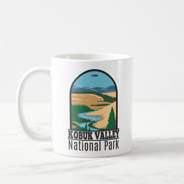 Taza De Café Parque nacional del valle de Kobuk Vintage Alaska (Izquierda)