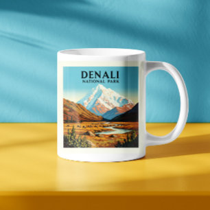 Taza De Café Parque nacional Denali de Vintage