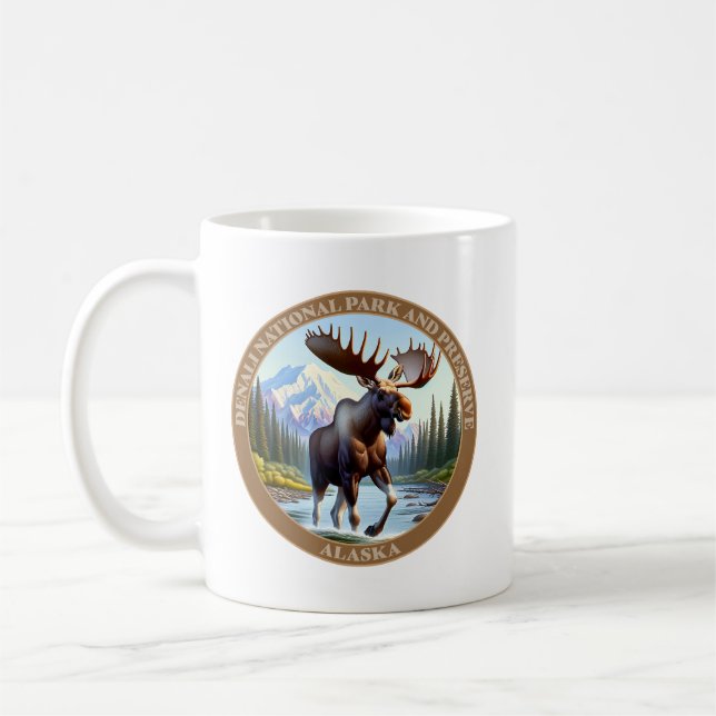 Taza De Café Parque nacional Denali y Preserve Alaska (Izquierda)