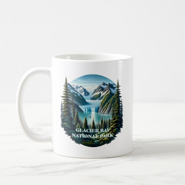 Taza De Café Parque nacional Glaciar Bay Alaska USA (Izquierda)