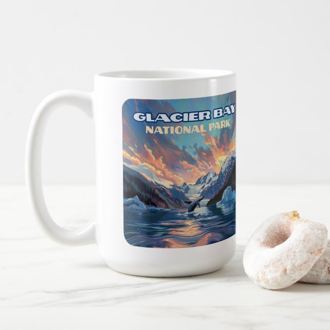 Taza De Café Parque nacional Glacier Bay Alaska (Con donut)
