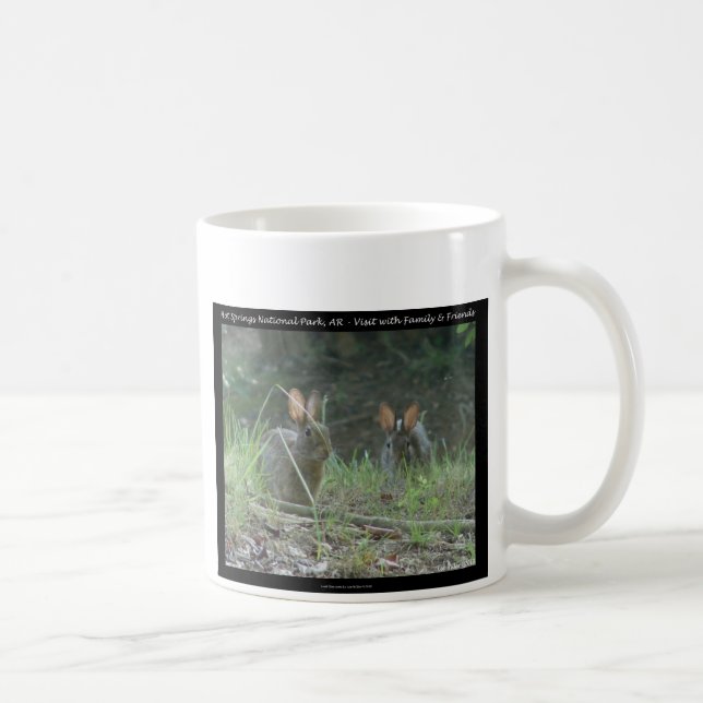 Taza De Café Parque nacional Hot Springs, AR Regalos de conejos (Derecha)