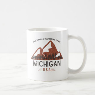 Taza De Café Parque nacional Isle Royale Vintage Michigan Café