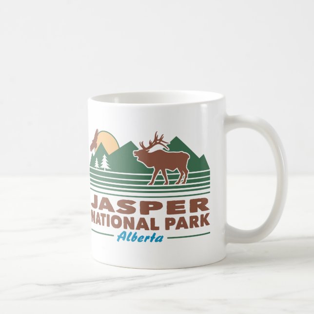 Taza De Café Parque nacional Jasper Elk (Derecha)