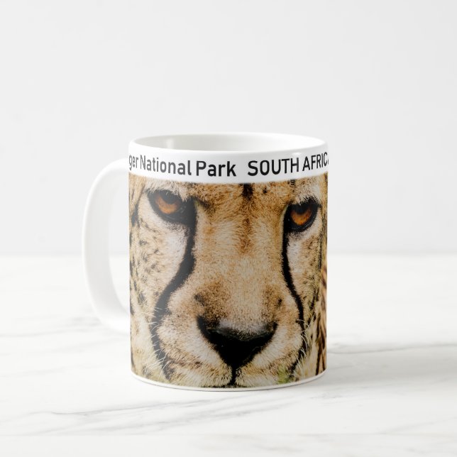 Taza De Café Parque Nacional Kruger Cheetah (Anverso izquierdo)