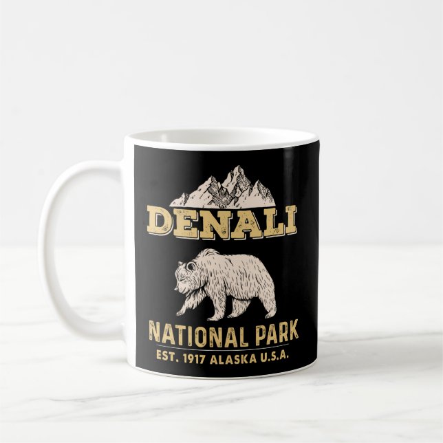 Taza De Café Parque nacional Monte Denali - Oso de Alaska (Izquierda)