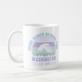 Taza De Café Parque nacional Mount Rainier Washington Retro