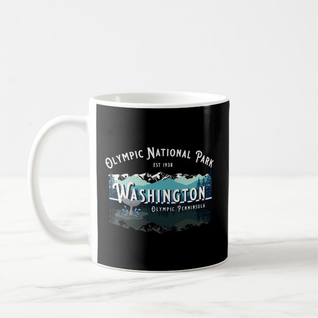 Taza De Café Parque nacional olímpico Camping en Washington Wh (Izquierda)