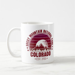 Taza De Café Parque nacional Rocky Mountain Colorado Retro
