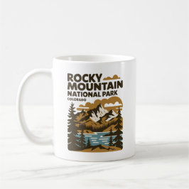 Taza De Café Parque nacional Rocky Mountain Colorado Vintage Ar