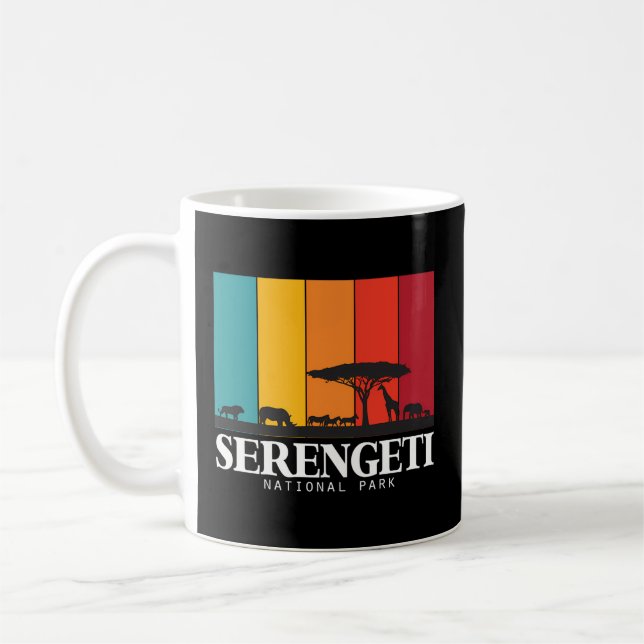 Taza De Café Parque nacional Serengeti Cinco grandes Safari Áfr (Izquierda)