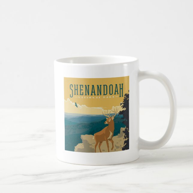 Taza De Café Parque nacional Shenandoah | Deer (Derecha)