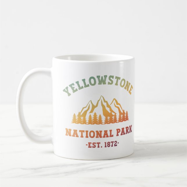 Taza De Café Parque nacional Yellowstone Gradient Camping (Izquierda)