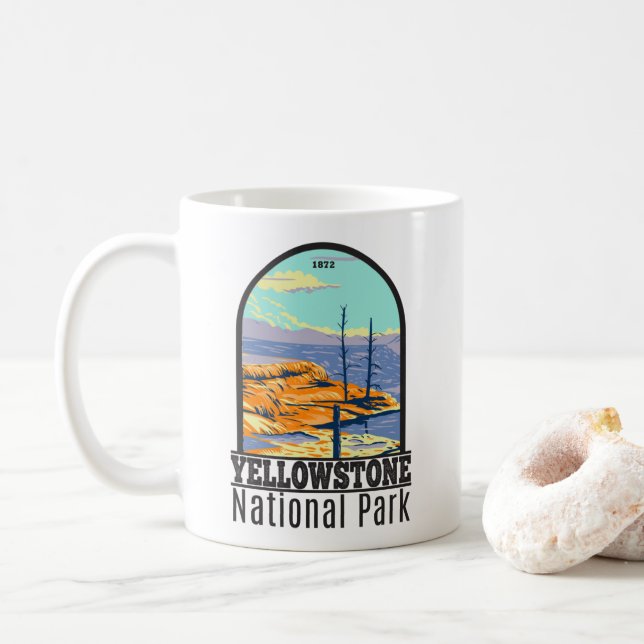 Taza De Café Parque nacional Yellowstone Mammoth Hot Springs (Con donut)