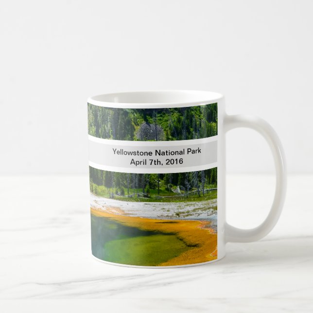 Taza De Café Parque nacional Yellowstone personalizado Wyoming  (Derecha)