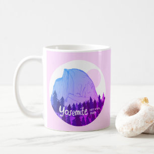 Taza De Café Parque Nacional Yosemite semicírculo morado Lilac