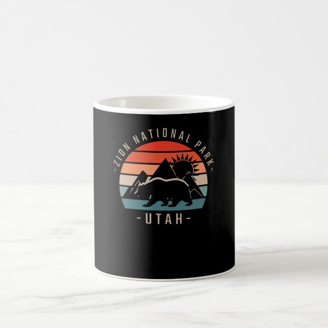 Taza De Café Parque nacional Zion Retro (Centro)