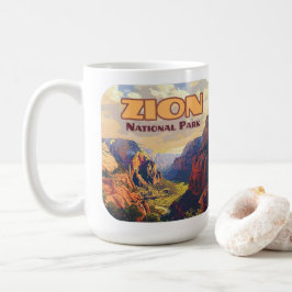 Taza De Café Parque nacional Zion Retro Cañón Utah Moab