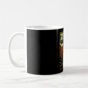 Taza De Café parque nacional Zion vintage retro cañón al aire l
