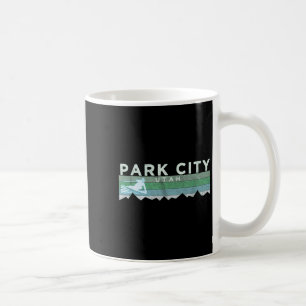 Taza De Café Parque Retro Ciudad, Esquí en Problemas de Utah