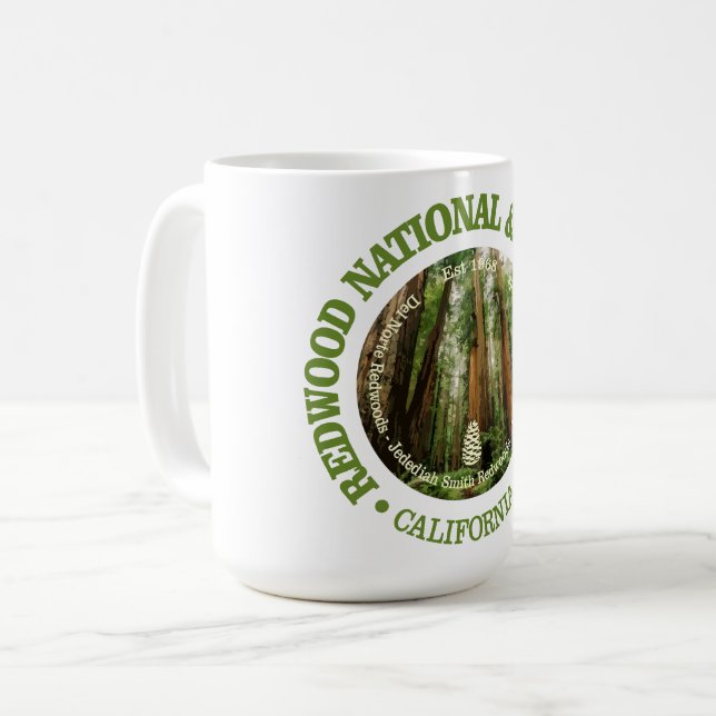 Taza De Café Parques nacionales y estatales de secuoya (NP2) (Anverso izquierdo)