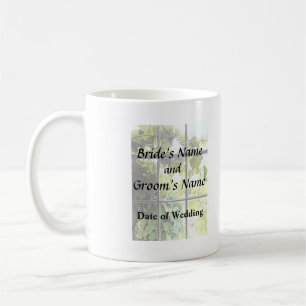 Taza De Café Parras vistas a través de la ventana