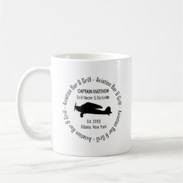 Taza De Café Parrilla piloto Master Bartender Aviation Bar & Gr