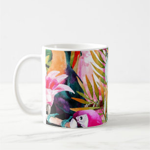 Taza De Café Parroquias acuáticas: Patrón tropical sin foco