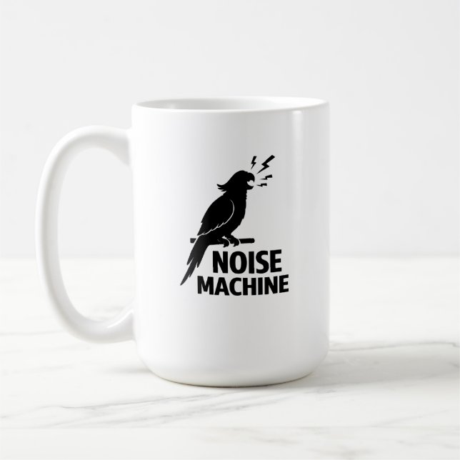 Taza De Café Parrot Noise Machine Funny Pet Owner Design (Izquierda)