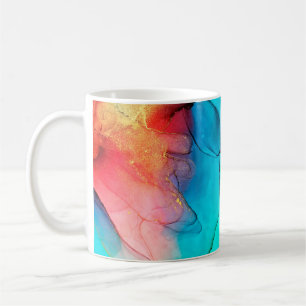 Taza De Café Parte de la pintura con tinta de alcohol, foto mac