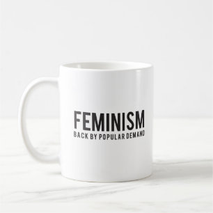 Taza De Café Parte posterior del feminismo por demanda popular