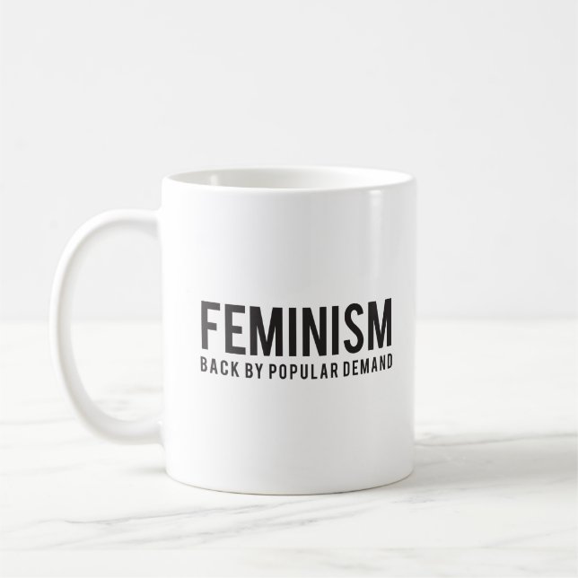 Taza De Café Parte posterior del feminismo por demanda popular (Izquierda)