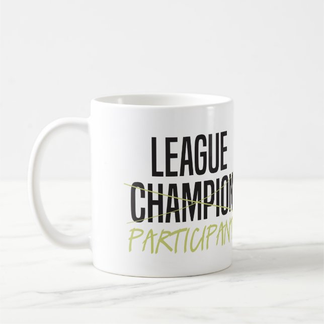 Taza De Café Participante de la liga de fútbol de la fantasía (Izquierda)
