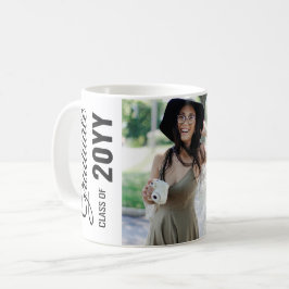 Taza De Café Partido de Graduación de Foto Clásica Moderna y Bl