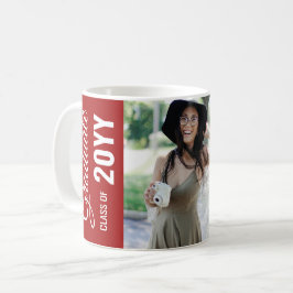 Taza De Café Partido de Graduación de Fotografías Clásicas Roja