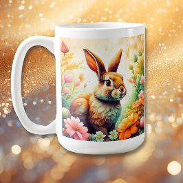 Taza De Café Pasando a Pascua con Joy Vintage Bunny